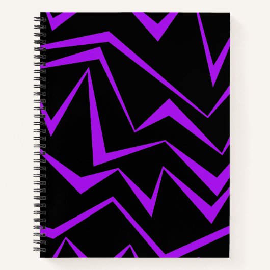 Carnet Abstract, bold, vibrant geometric zigzag pattern (Devant)