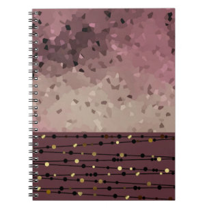 Carnet Abstract, brown, rose, rose