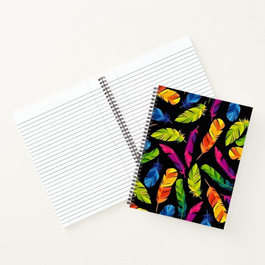 Carnet Abstract colorful feather explosion (Intérieur)