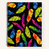 Carnet Abstract colorful feather explosion (Devant)