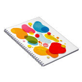 Carnet Abstract Colorful Organic Shapes Botanical Collage (Côté Droit)