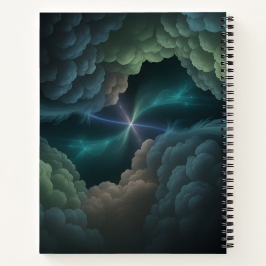 Carnet Abstract Cosmic Cloud Spiral Notebook (Dos)