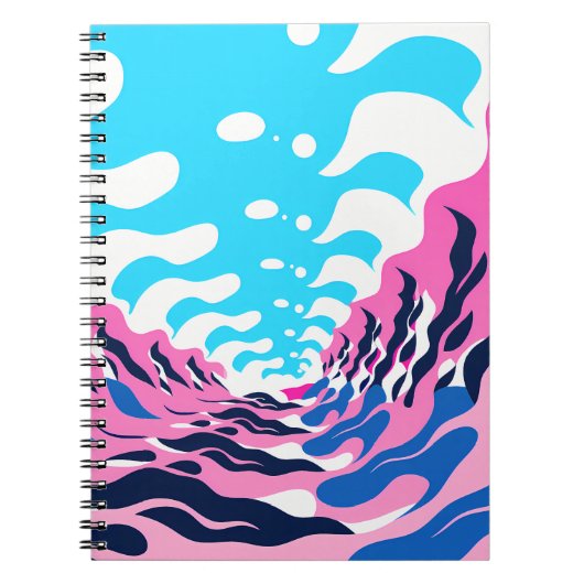 Carnet Abstract Dream Wave – Vibrant Surreal Flow (Devant)