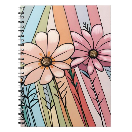 Carnet Abstract flower notbook (Devant)