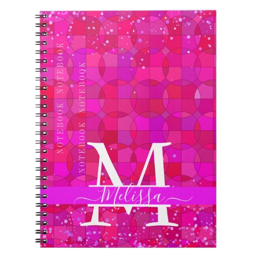 Carnet Abstract Fuchsia Red Customizable (Devant)