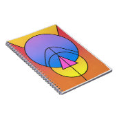 Carnet Abstract Geometric Circles Line Colorful (Côté Droit)