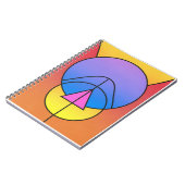 Carnet Abstract Geometric Circles Line Colorful (Côté gauche)