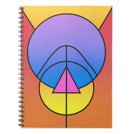 Carnet Abstract Geometric Circles Line Colorful (Devant)