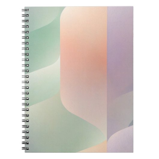 Carnet Abstract Geometric Notebook – Green Orange Purple (Devant)