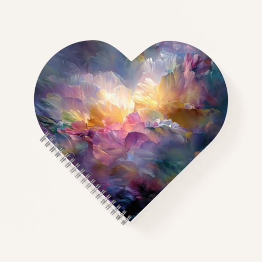 Carnet Abstract glowing pastel floral composition (Devant)