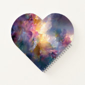 Carnet Abstract glowing pastel floral composition (Dos)