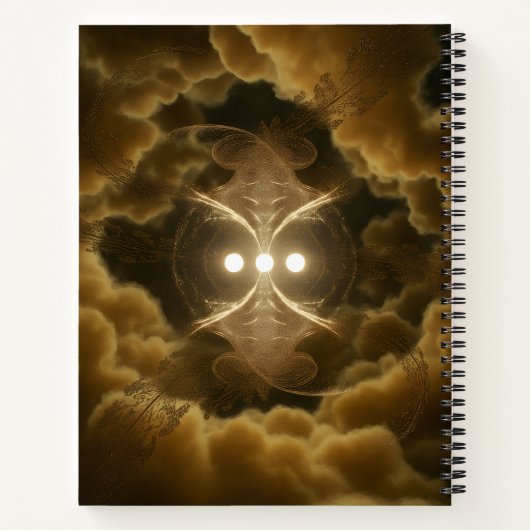 Carnet Abstract Golden Energy Spiral Notebook (Dos)