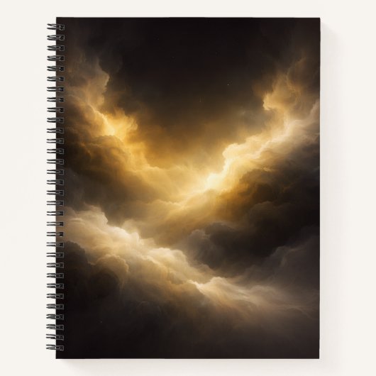 Carnet Abstract Golden Nebula Spiral Notebook (Devant)