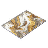 Carnet Abstract Gray Marble Texture with Flowing Gold (Côté gauche)