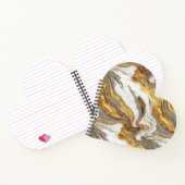 Carnet Abstract Gray Marble Texture with Flowing Gold (Intérieur)