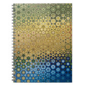 Carnet Abstract  honeycomb yellow and blue pattern art (Devant)