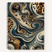 Carnet Abstract Leopard Print Swirl (Devant)
