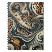 Carnet Abstract Leopard Print Swirl (Devant)