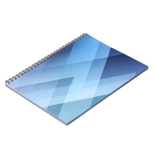 Carnet Abstract light background. Blue triangle pattern. (Côté gauche)