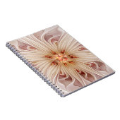 Carnet Abstract Modern Peach Pastel Flower Fractal Art (Côté Droit)