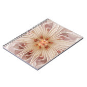 Carnet Abstract Modern Peach Pastel Flower Fractal Art (Côté gauche)