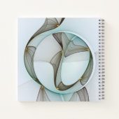 Carnet Abstract Modern Turquoise Brown Gold Elegance (Dos)