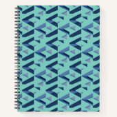 Carnet Abstract overlapping triangles and diagonal (Devant)