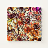 Carnet Abstract Paint Daub Sunflower Pattern (Dos)