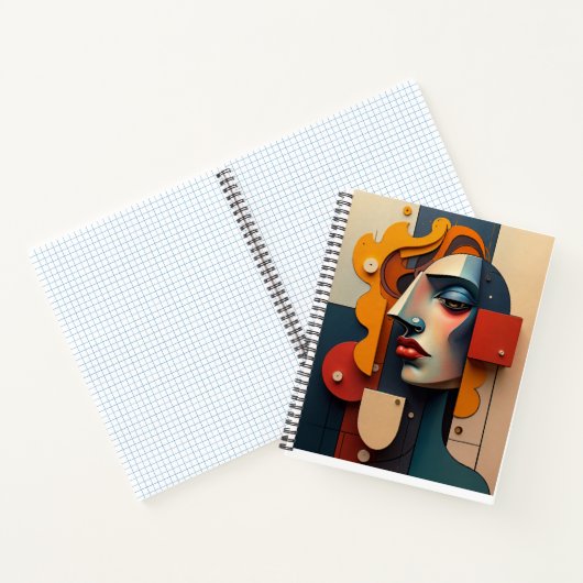 Carnet Abstract rendering of a woman's face (Intérieur)