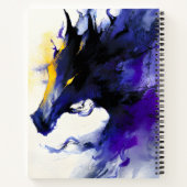Carnet Abstract Watercolor Black Horse Portrait (Dos)