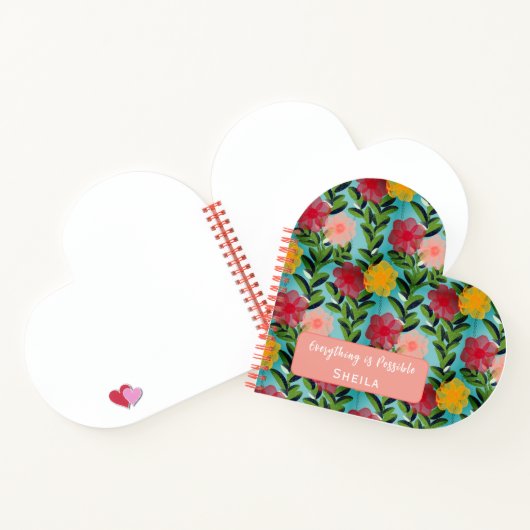 Carnet Abstract Watercolour Florals Notebook Blue (Intérieur)