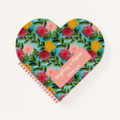 Carnet Abstract Watercolour Florals Notebook Blue (Devant)