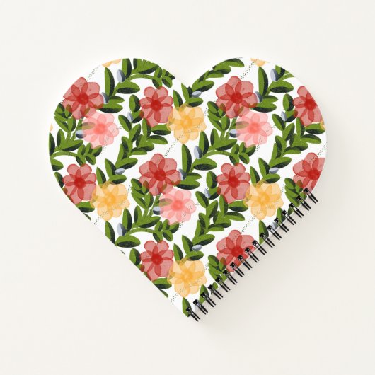 Carnet Abstract Watercolour Florals Notebook Clear (Dos)