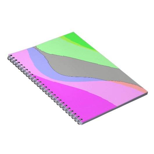 Carnet Abstrait 703 - Rétro Super Rose Et Vert (Côté Droit)