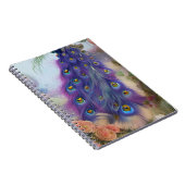 Carnet Abstrait AI Art Purple Peacock plumes queue (Côté Droit)