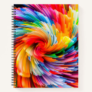 Carnet Abstrait Arc-en-ciel Tourbillon Moderne Vibrant