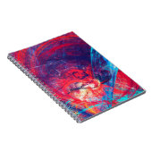 Carnet Abstrait beau rouge et bleu clair dossier couleur (Côté Droit)