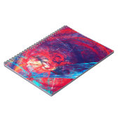 Carnet Abstrait beau rouge et bleu clair dossier couleur (Côté gauche)