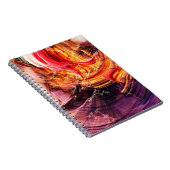 Carnet Abstrait beau violet, rouge et jaune brillant c (Côté Droit)