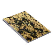 Carnet Abstrait Black Gold Ink Splatter (Côté Droit)