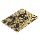 Carnet Abstrait Black Gold Ink Splatter (Côté gauche)