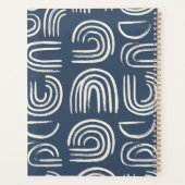 Carnet Abstrait Bleu Marine Arc | Moderne (Dos)