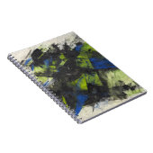 Carnet Abstrait bleu noir vert dynamique (Côté Droit)