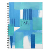 carnet abstrait bleu vert (Devant)
