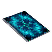 Carnet Abstrait Bloom Aqua et Blue Fractal Design (Côté Droit)