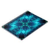 Carnet Abstrait Bloom Aqua et Blue Fractal Design (Côté gauche)