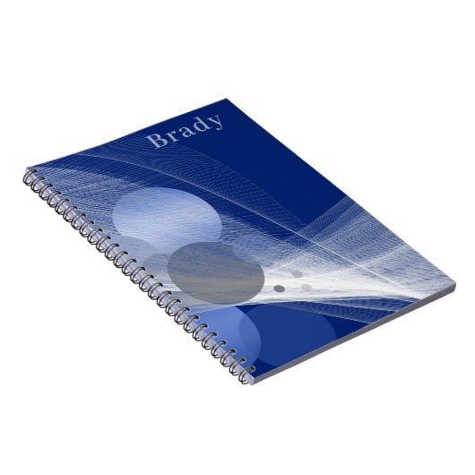 Carnet Abstrait Blue Swirl et cercles (Côté Droit)