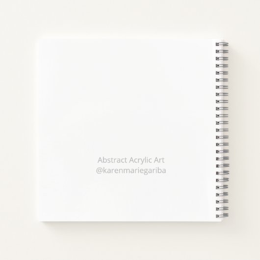 Carnet Abstrait Blue Wave Art moderne (Dos)