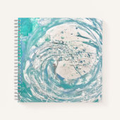 Carnet Abstrait Blue Wave Art moderne  (Devant)