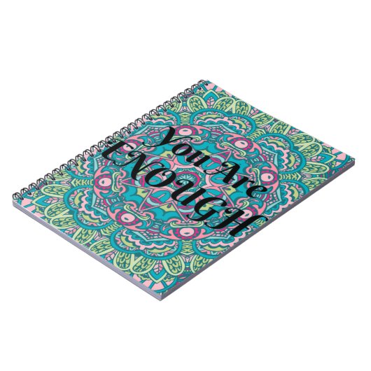 Carnet Abstrait Boho Mandala Vous Êtes Assez Affirmation (Côté gauche)